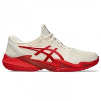 TÊNIS ASICS COURT FF 3 NOVAK - CREAM/CLASSIC RED